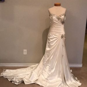Beautiful cream wedding dress